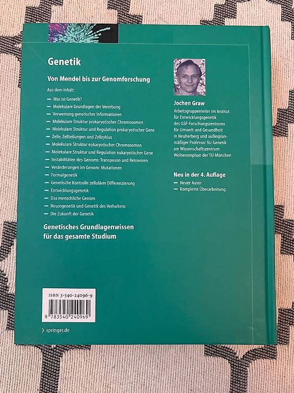 Libri: Genetik  Jochen Graw  4. Auflage  Springer – Usato da Wittenbach venduto da gus_f92x 1