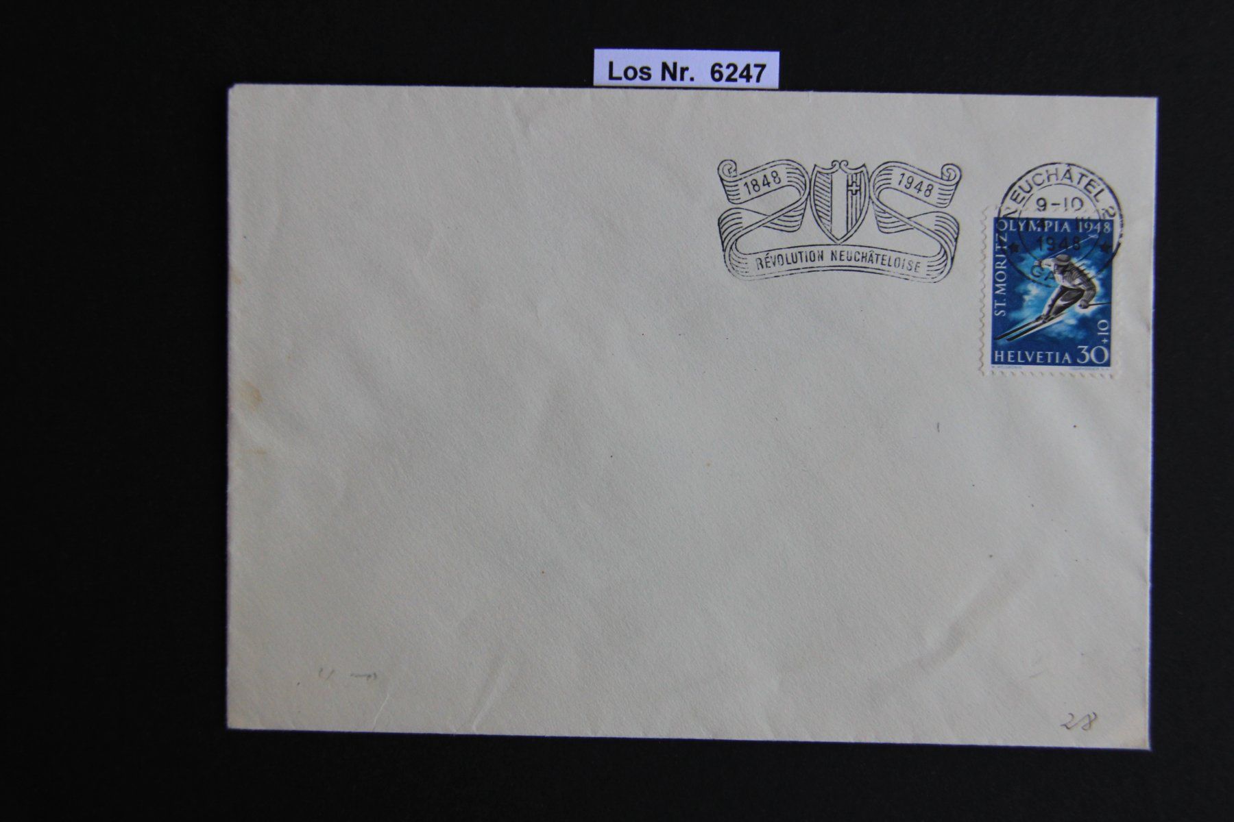 Tutti i francobolli: CH Brief mit Sonderstempel 1948                     Los 6247 – Usato da Volken venduto da jukon65