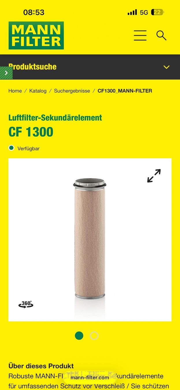 Ventilazione: Filter Luftfilter MAN Standort 6221 Rickenbach – Nuovo (secondo la descrizione) da Emmenbrücke venduto da Plan-C-Liquidationen