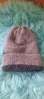 Wendemütze Damen Onesize – Beige Grau – Handmade unisex