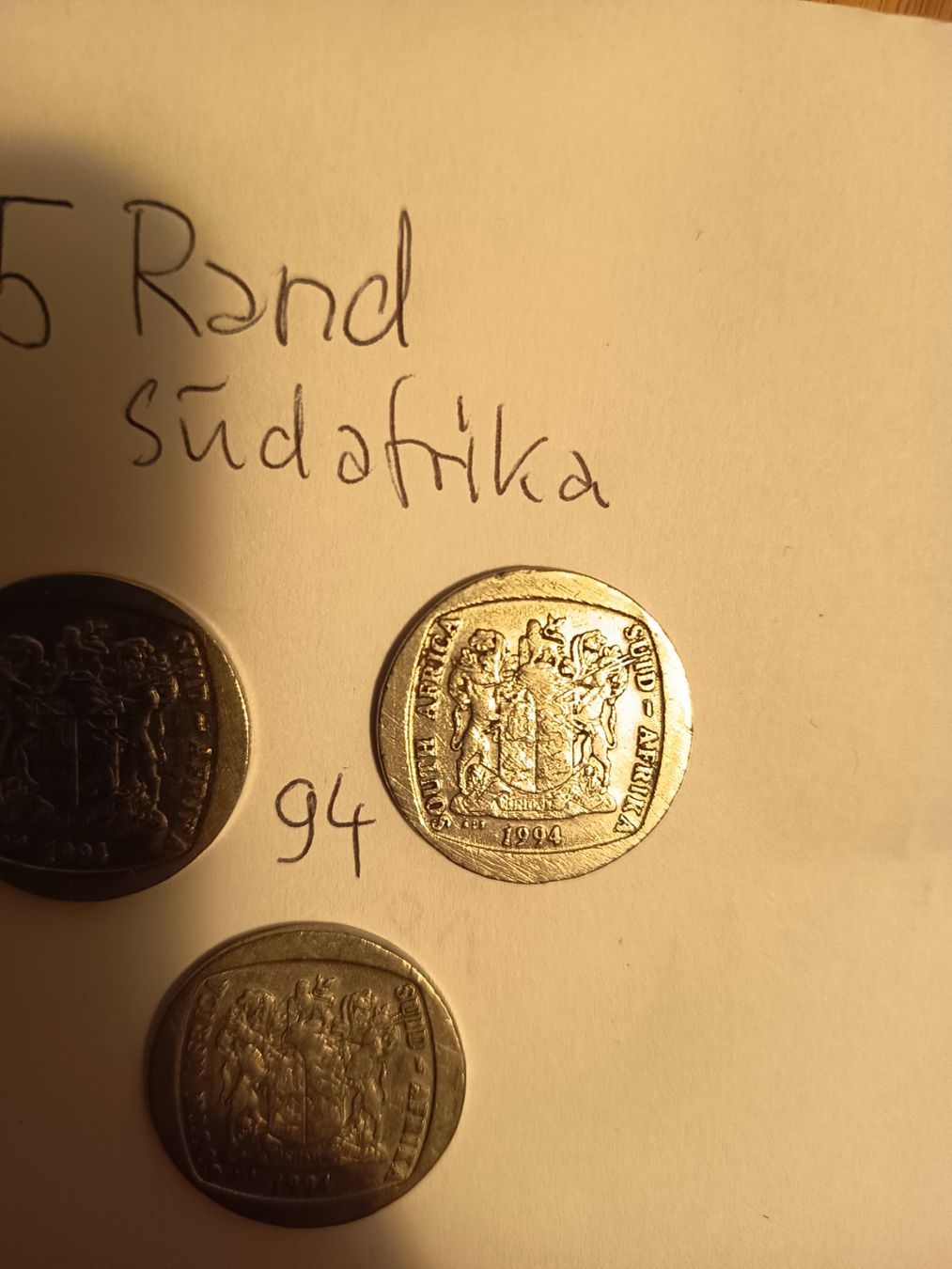 Tutti le monete: 5 rand 3x 1994 südafrika gripnr107 – Usato da Wattwil venduto da LuckyLegoandCoins 3