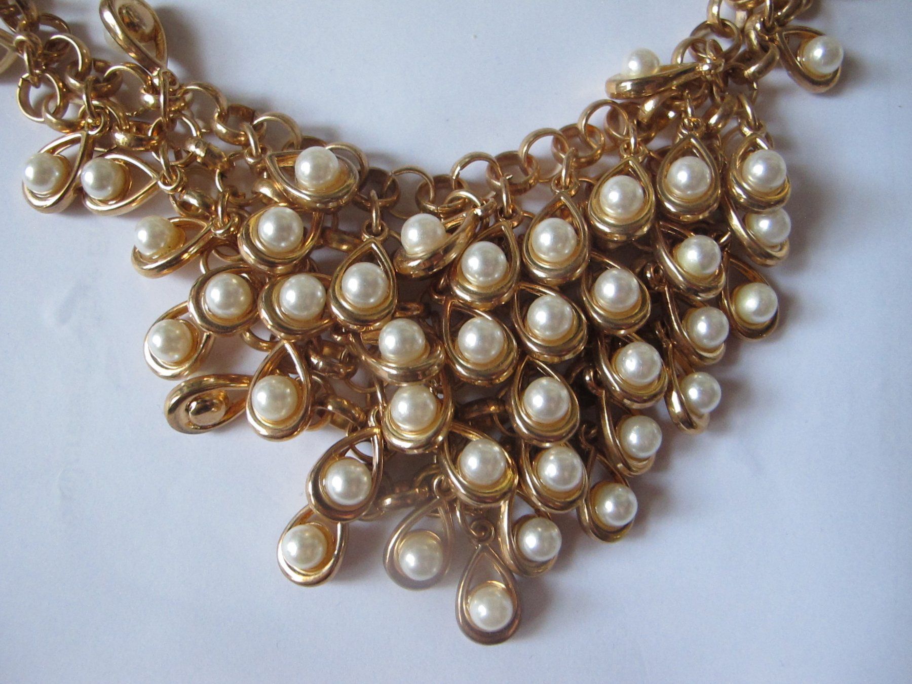 Colliers: Elegante Goldkette mit Perlen, Statementkette – D'occasion à Löhningen par Chimae67 6