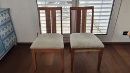 Set of Two Solid Wood Dining Chairs - Excellent Deal!