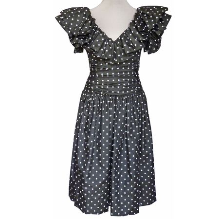 Kleid Cocktailkleid Party Seide Taffetas Taft VINTAGE 1970s