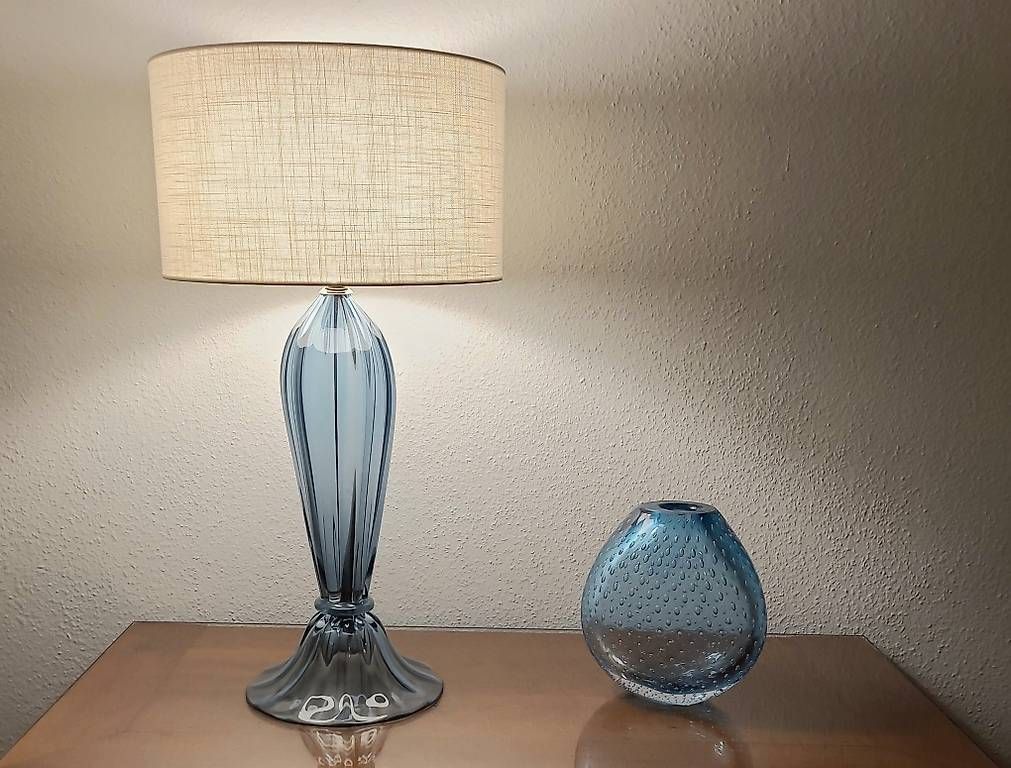 Murano Vasi & Recipienti: Edle schwere hellblaue Murano-Vase – Usato da Basel venduto da Eule2000 1