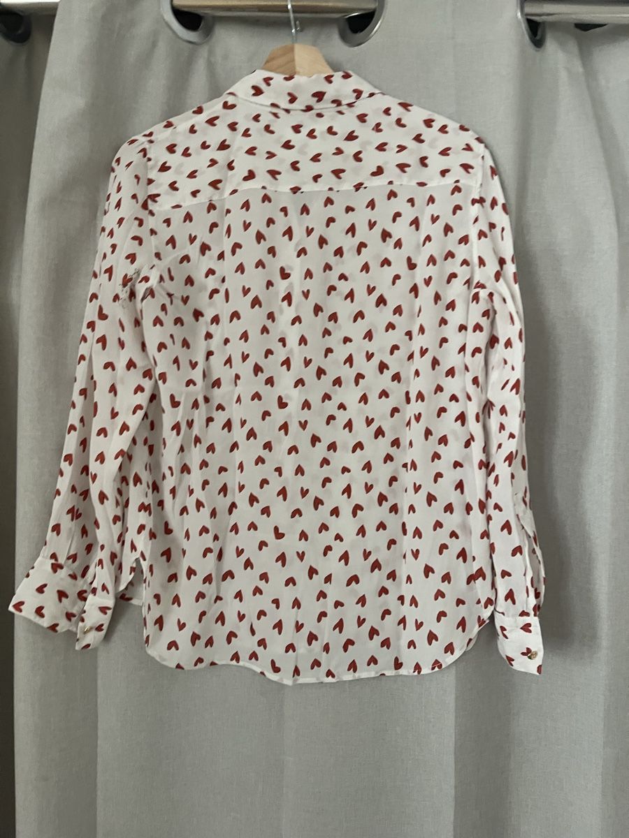 Zara Camicette: ZARA Bluse Herzmuster Weiss Rot M - Versand 2.50 – Nuovo (secondo la descrizione) da Meilen venduto da ana9 2