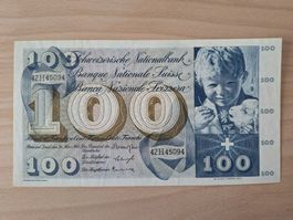 Schweizer Banknote 100 Franken, JG 1963