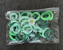 Haargummis Set grün 50 Stück - neu