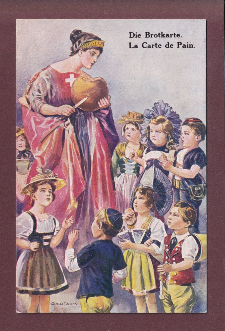 Cartoline postali: BROTKARTE / CARTE DE PAIN - 1918 – Usato da Pully venduto da nicecards
