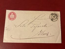 1872 Tüblibrief Reichnau - Ilanz mit Inhalt, Firmenbrief