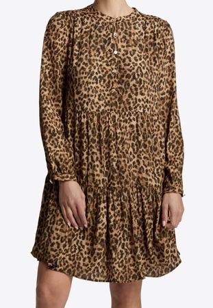 RICH & ROYAL Kleid Gr. 40 mit Leopardenmuster