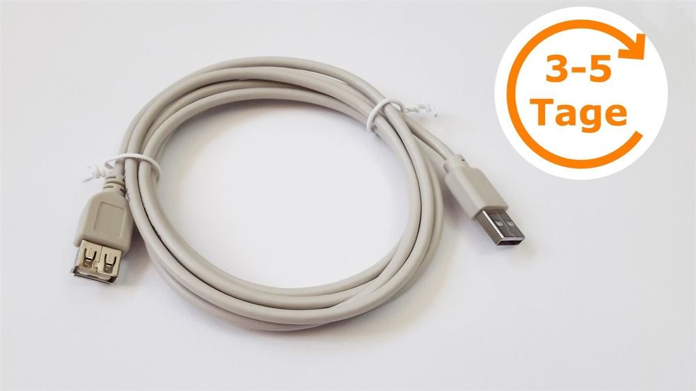 D45 USB 2.0 Verlängerungskabel 30 Cm – Typ A Stecker Auf Buchse, Für Panelmontage, Bis 480 Mbps