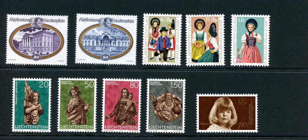 Liechtenstein 19741977 postfrisch (1 Block und 94 Marken) Kaufen auf