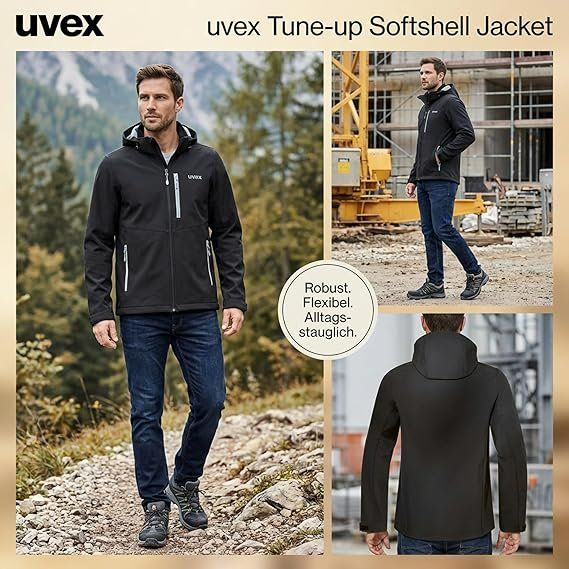 Giacche: Uvex Tune-up Herren Softshelljacke Schwarz Grösse L – Nuovo e nell'imballaggio originale da Suhr venduto da SchnapperCH 1