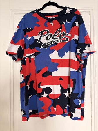 T-shirt Polo Ralph Lauren imprimé drapeau - Taille XL