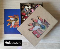 Holzpuzzle "Biene auf Sonnenblume" - Einzigartiges Design!