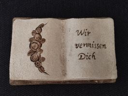 Grabdekoration "wir vermissen Dich"