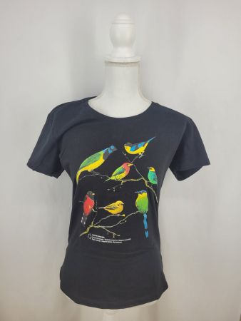 LOVELY WILD t-shirt noir oiseaux de Colombie
