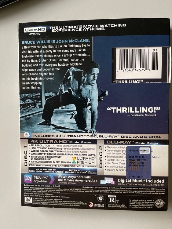 Die Hard Stirb Langsam 4k UHD Bruce Willis Deutsch Englisch Kaufen