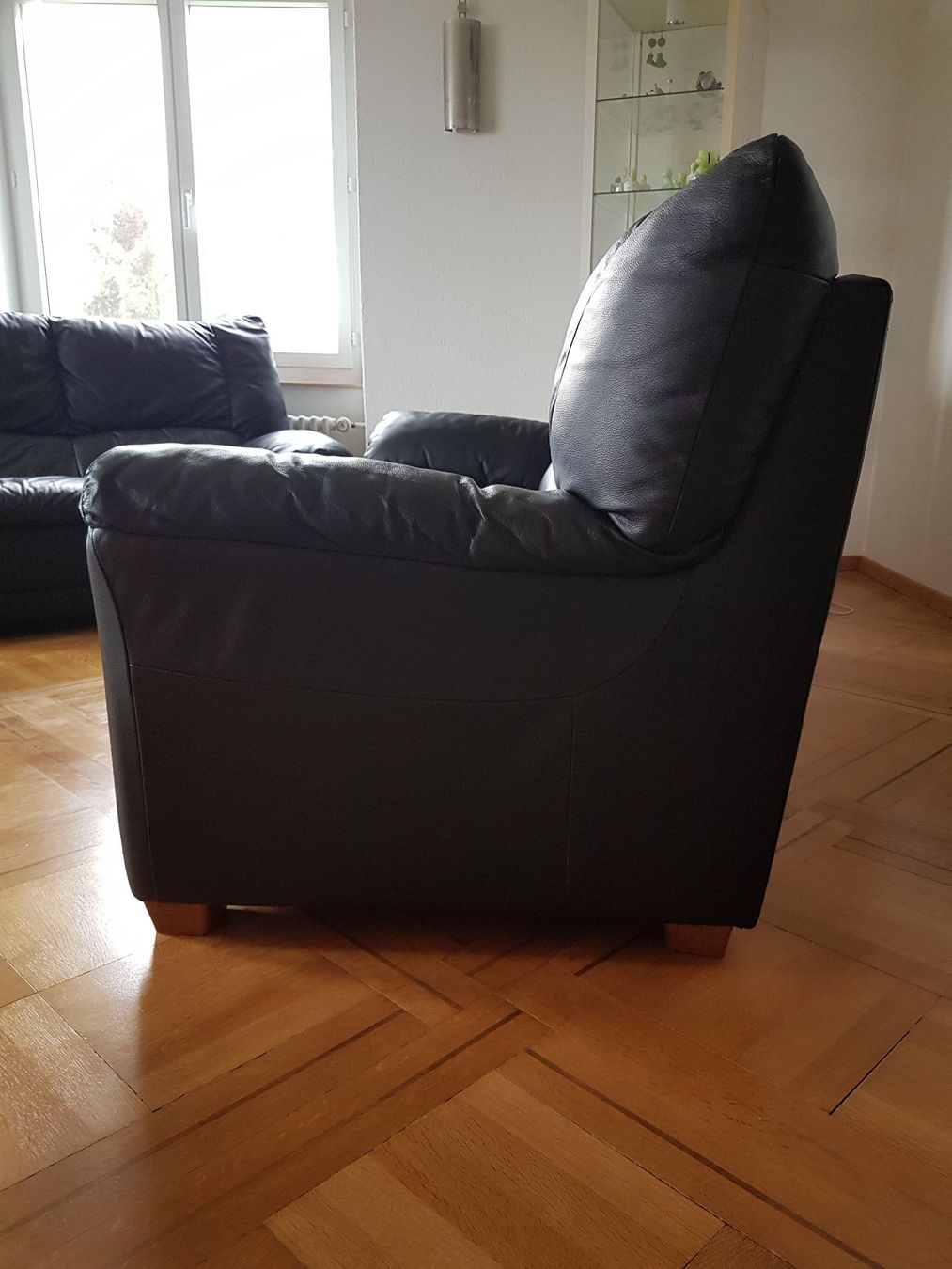 Divani: 3-er Ledersofa / Sofa schwarz – Usato da Villnachern venduto da OnkelTom007 3