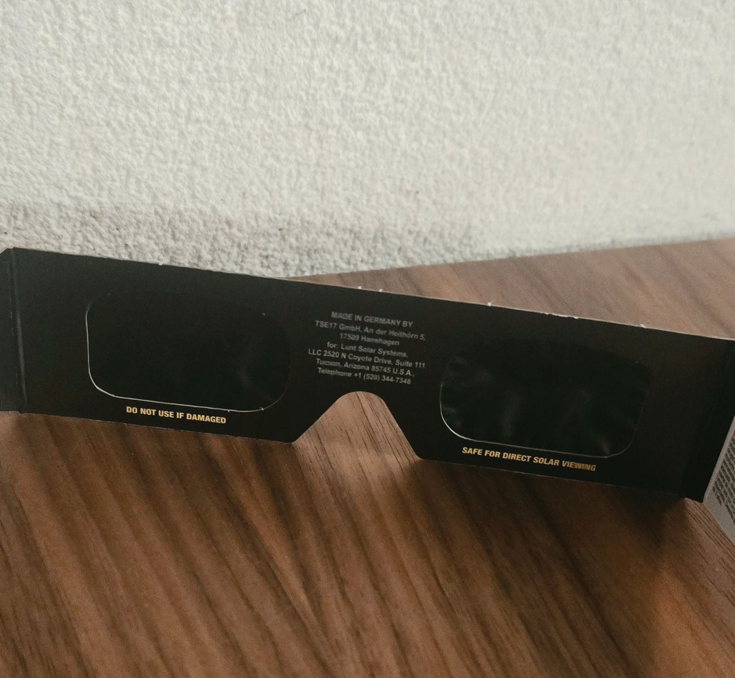 Occhiali & Lenti: Lunettes éclipse solaire LUNT Solar Systems – Nuovo (secondo la descrizione) da Neuchâtel venduto da Camille.2000 3
