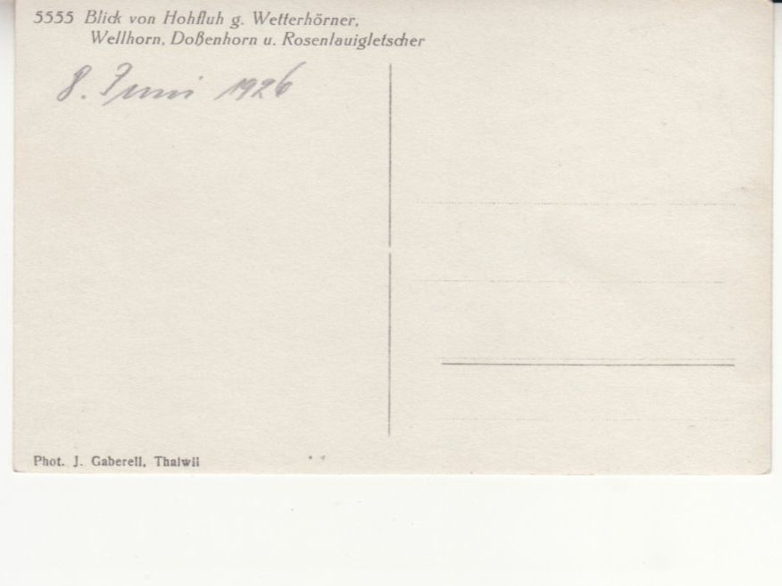 Cartoline postali: Hohfluh Aussicht 1926 – Usato da Bürglen TG venduto da StampGraf 1