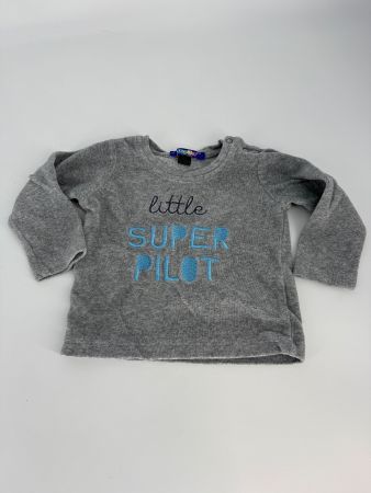 Plüsch Pullover Gr. 74/80 "Little Super Pilot" von lupilu