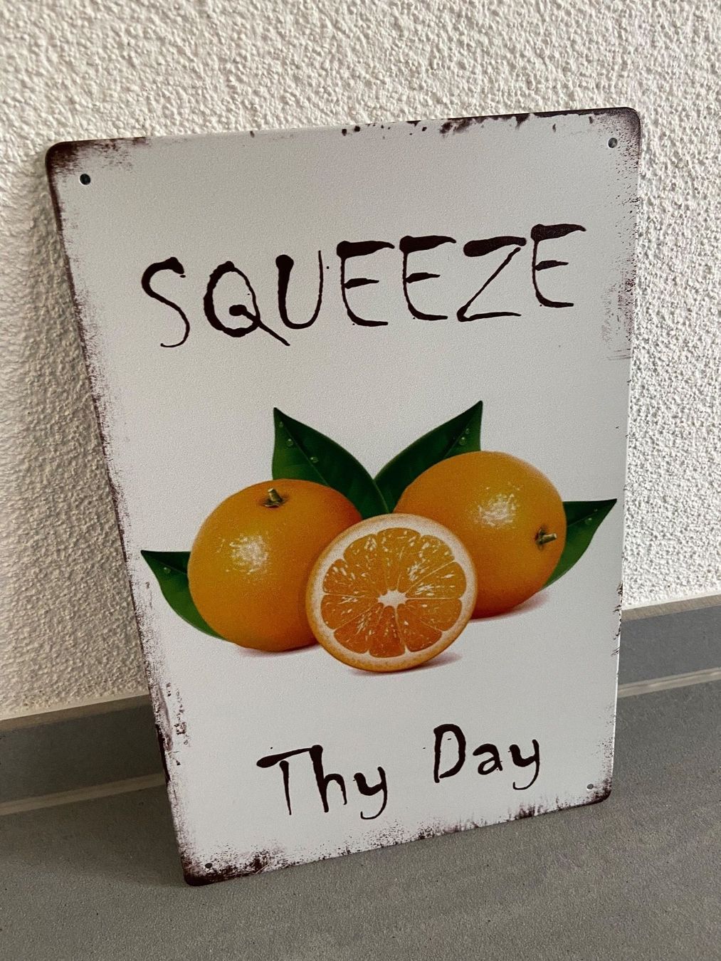 Schilder: SCHILD METALL SQUEEZE ORANGE  / 1 Stück – Neu und originalverpackt aus Seon von Aaargauer01 1
