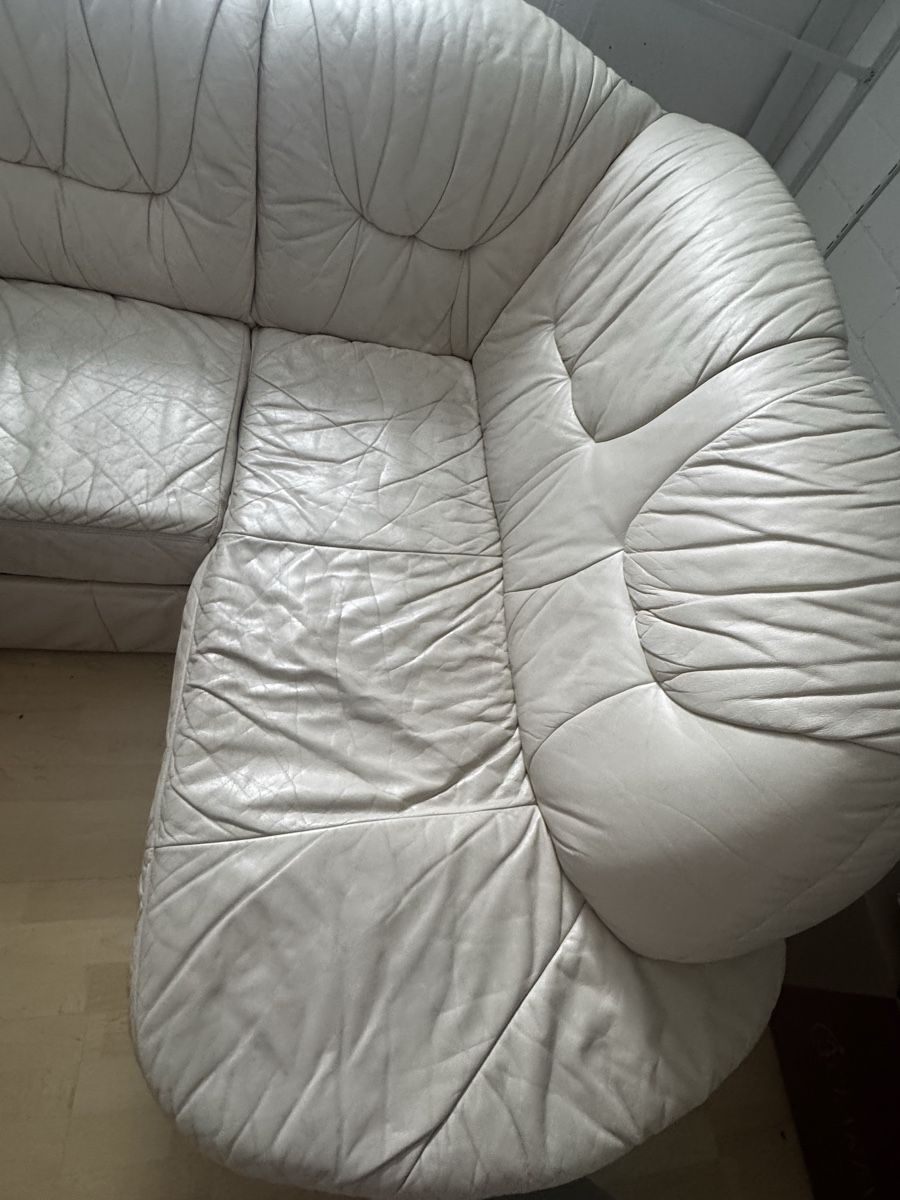 Divani: Cream Leather Corner Sofa with Storage - Bargain! – Usato da Bülach venduto da Hrica21 2