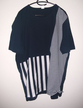 T-Shirt, Blau/Weiss, Gr. 52
