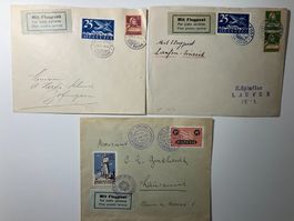 Flugpost 1924, Sonderflug Les Rangiers, Flugtag Laufen,