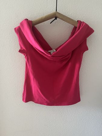 COS Off Shoulder Top Pink Size L