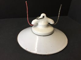 Antike Lampe aus Porzellan und Email