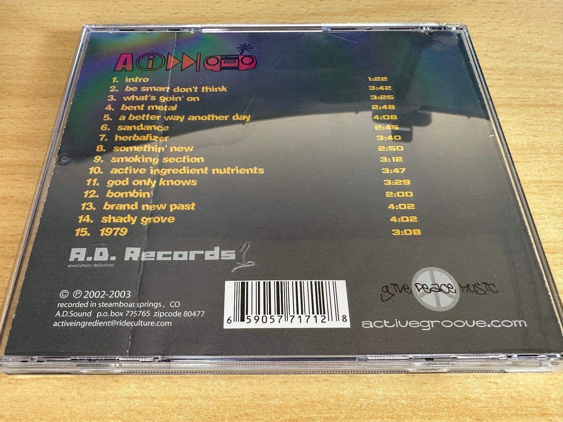 CD: Active Ingredient - Be Smart Dont Think – Usato da Rikon im Tösstal venduto da Alpenmutz 1