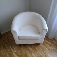 IKEA Loungesessel, cremefarben, Stoff, sehr gepflegt