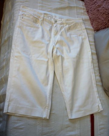 Hose Jeans ☆ Casual  ☆  weiss Boho Bermuda Shorts 3/4