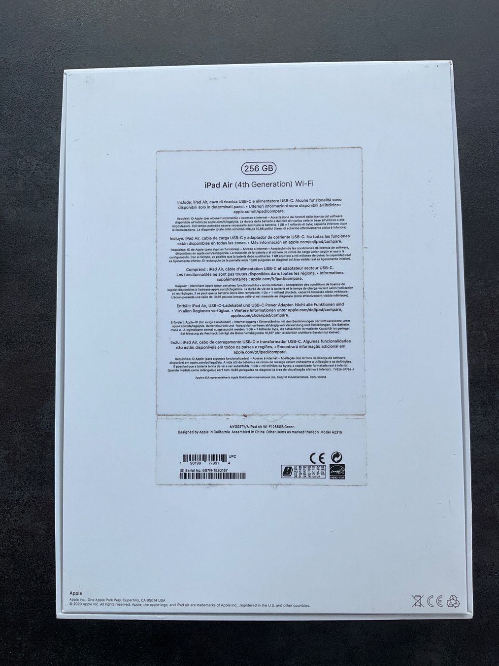 Apple Tablettes PC: Tablette Apple iPad Air 4e génération , 256 GO – D'occasion à Avenches par Lactobacille 4