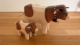 TRAUFFER - 2 Holzkühe braun Red Holstein