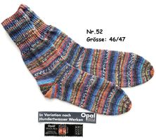Handgestrickte "Hundertwasser" Socken  Grösse: 46/47  Nr.52