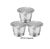3x Wiederverwendbare Kaffeekapseln Edelstahl Nespresso
