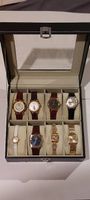 Splendide coffret de huit montres qualité Suisse mécaniques