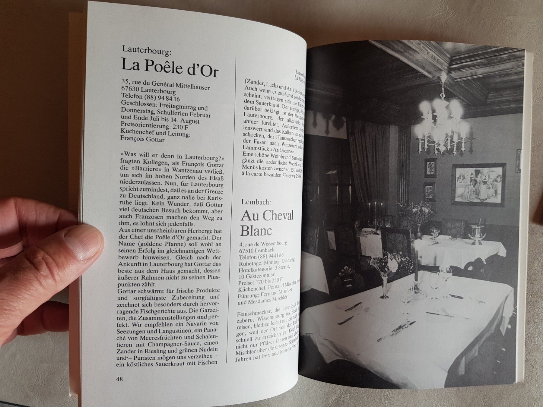 Bücher: Elsässer Restaurants Maurice Roeckel 1984 – Gebraucht aus Walterswil BE von Lonitti 3