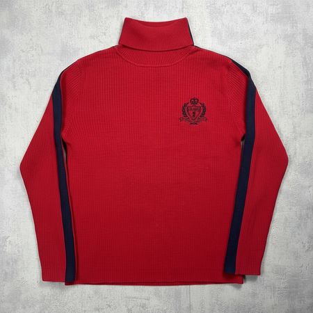 Polo Ralph Lauren Vintage rouge col roulé - L