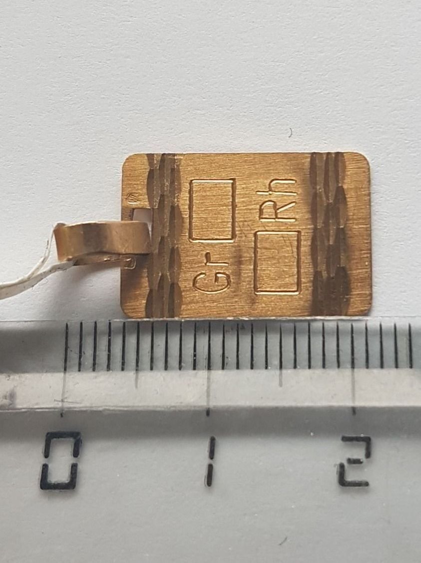 Ciondoli: Satinierter Bluttgruppen Anhänger 18Kt. – Nuovo (secondo la descrizione) da Unterägeri venduto da Altgoldschmuck 5