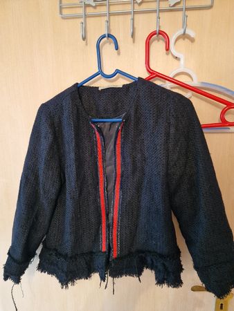 Jacke Chaneloptik schwarz