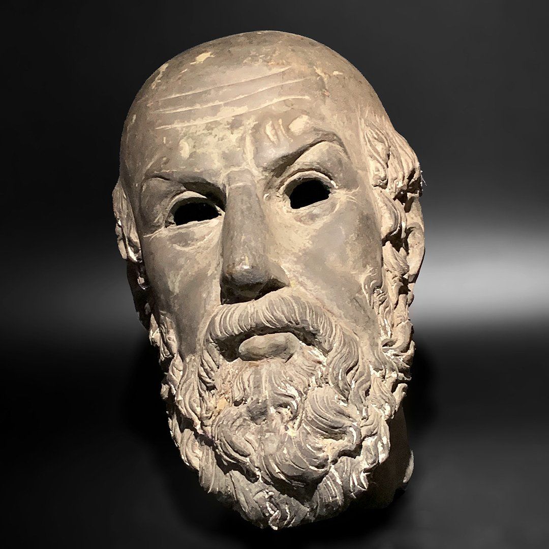 Sculture & Statue: Antiker Bronzekopf des Aischylos – Usato da Luzern venduto da Eukalyptus 1