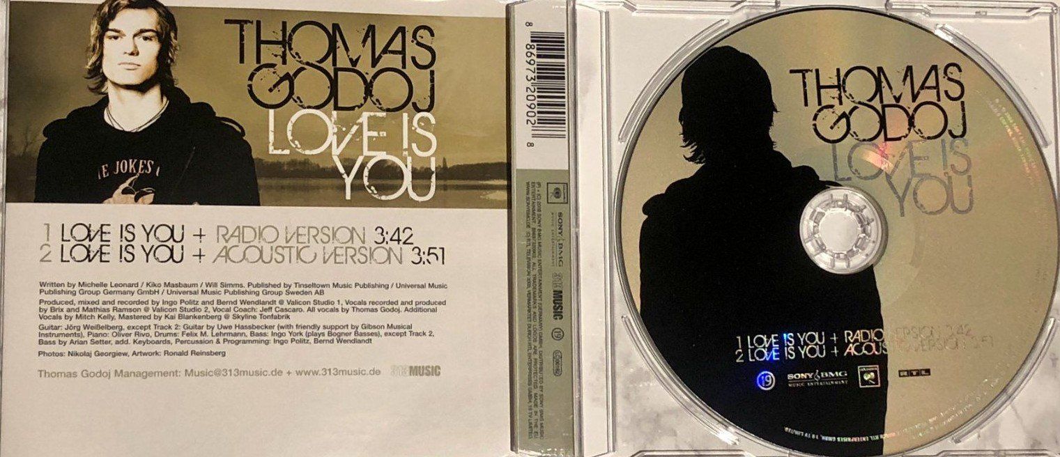 CD: Thomas Godoj - Love is you – Usato da Wettingen venduto da Licht08 1