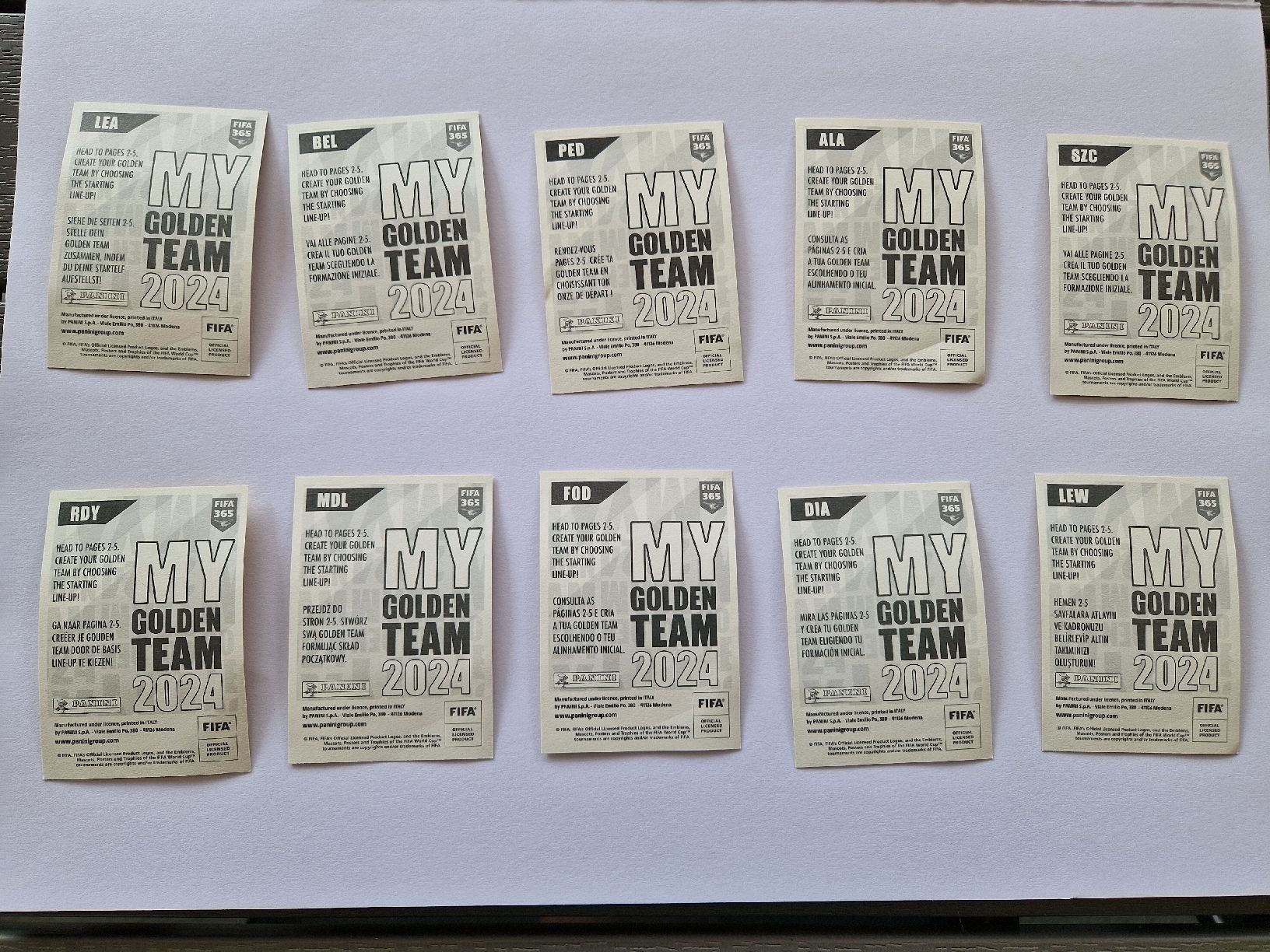Panini Carte collezionabili: MY GOLDEN TEAM 2024 - Panini - Ab 1.-  – Nuovo (secondo la descrizione) da Romont FR venduto da raj_sjv9 2