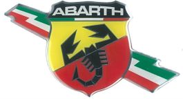 Abarth mit Flagge 3D Sticker Aufkleber  (Art. 21530)