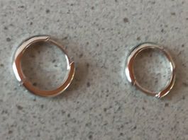 2 Creolen Ohrhänger 925 Sterling Silber  1,4g